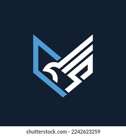 Eagle logo with single line concept
