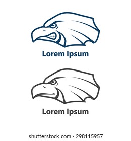 eagle logo, for sport team, emblem, element of design