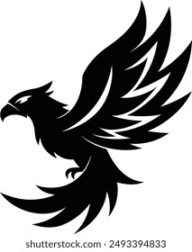 Eagle Logo Style Silhouette Vector Illustration