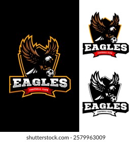 Eagle logo for team sports football soccer and more