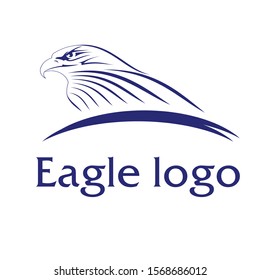 eagle logo template with accent lines