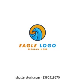 Eagle logo template, Bird icon vector illustration