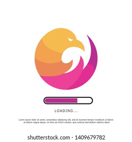 Eagle Logo Template, Colorful, can use for landing page, template, ui, web, mobile app, poster, banner, flyer, stickers, Business Name, EPS 10