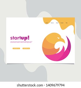 Eagle Logo Template, Colorful, can use for landing page, template, ui, web, mobile app, poster, banner, flyer, stickers, Business Name, EPS 10