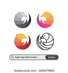 Eagle Logo Template, Colorful, can use for landing page, template, ui, web, mobile app, poster, banner, flyer, stickers, Business Name, EPS 10