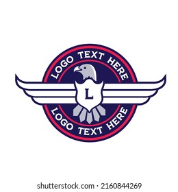 Eagle logo template with creative eagle symbol  