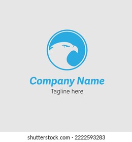 eagle logo template design premium vector