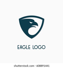 Eagle logo template design. Vector illustration.