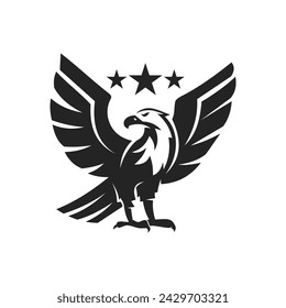 Plantilla de logotipo de águila aislada. Identidad de marca. Icono Abstracto Vector gráfico