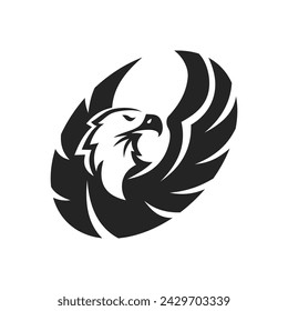 Eagle logo template Isolated. Brand Identity. Icon Abstract Vector graphic