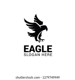 Eagle logo template isolated on white background