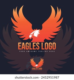 Eagle Logo Plantilla Minimal Eagle Ilustración