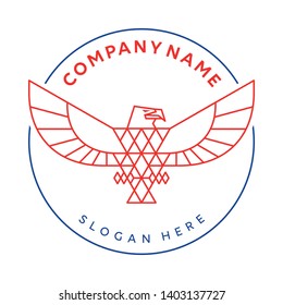 eagle logo template, monolines style