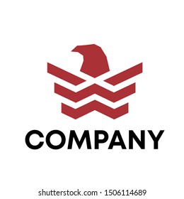 eagle logo template sign concept of luxury animals