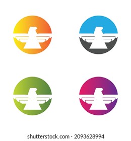 Eagle logo template vector icon set design