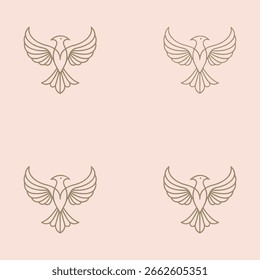 Diseño de ilustración de icono de Vector de Plantilla de logotipo de águila. 
