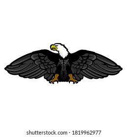 Eagle logo template. Vector illustration, emblem and badge designs