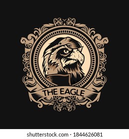 eagle logo template with vintage style.