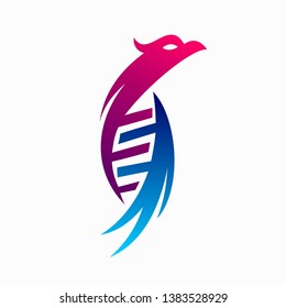 Eagle logo that forms the DNA symbol