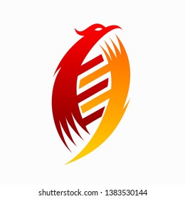 Eagle logo that forms the DNA symbol
