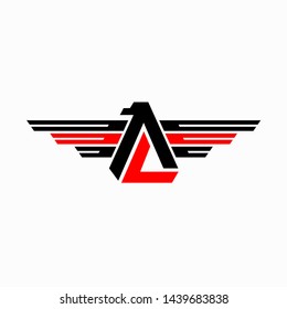Eagle logo that forms letters A and L