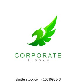eagle logo ,the bird logo is flying with wings 