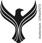 Eagle logo with a unique and elegant shape.