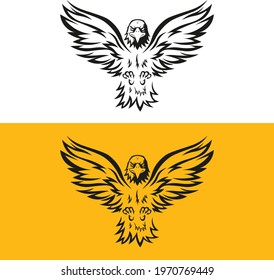 Eagle Logo Vector, animal illustration