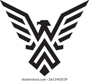 eagle logo vector Bold and clean eagle logo vector, with sharp lines and a strong silhouette.