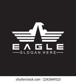 Eagle logo vector design, falcon logotype template, hawk illustration