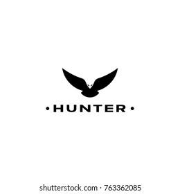 Eagle logo vector design, falcon logotype template, hawk illustration