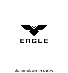 Eagle logo vector design, falcon logotype template, hawk illustration
