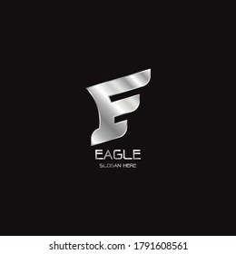 Ilustración de diseño vectorial de logotipo de águila