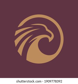 Eagle logo vector design and monogram