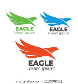 Eagle logo vector. Falcon logotype. Bird icon