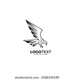 Eagle logo vector. Graphic eagle bird logo template