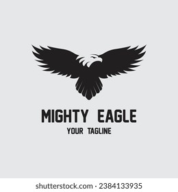 eagle logo vector icon illustration design. logo for emblem, badge and community