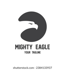 eagle logo vector icon illustration design. logo for emblem, badge and community