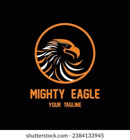 eagle logo vector icon illustration design. logo for emblem, badge and community