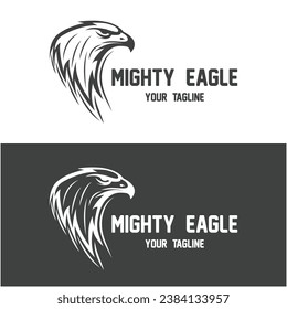 eagle logo vector icon illustration design. logo for emblem, badge and community