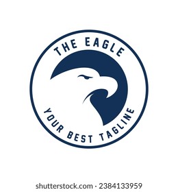 eagle logo vector icon illustration design. logo for emblem, badge and community