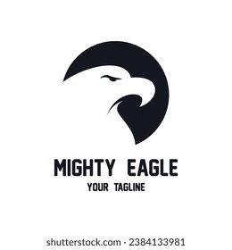 diseño de ilustración de iconos vectoriales con logotipo de águila. logotipo para emblema, placa y comunidad
