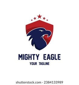 eagle logo vector icon illustration design. logo for emblem, badge and community