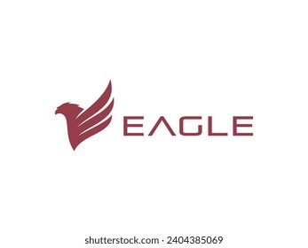 ilustración del icono del vector del logotipo del águila, plantilla del logotipo. hecho a mano
