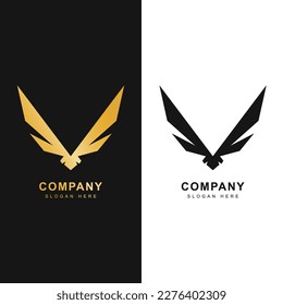 eagle logo vector illustration, eagle logo, eagle animal, wings logo, animal logo, wild animal.