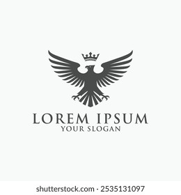 Eagle Logo Vector illustration, bird silhouette