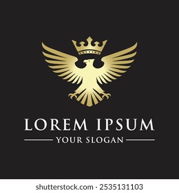Ilustración vectorial del logotipo del águila, silueta del pájaro