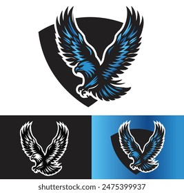 eagle logo vector illustration clip art