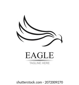plantilla de diseño de ilustración vectorial del logotipo del águila - vector