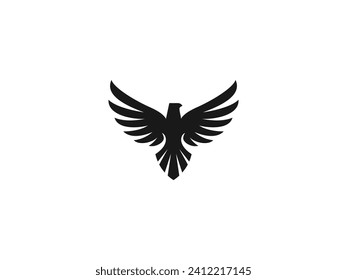 eagle logo vector illustration. falcon, hawk silhouette vector icon